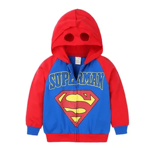 Customized Boys' Autumn Wear Korean Children's New Hooded Sweater Cartoon Mask Baby Long Sleeve Top T-shirt Clothes for Kids
