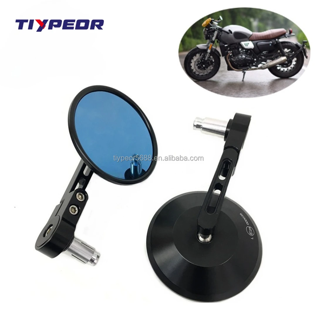 product tiypeor motorcycle mirror e mark approval cnc aluminum 105mm round large rear view mirror for motorcycle vehicle side mirror-2
