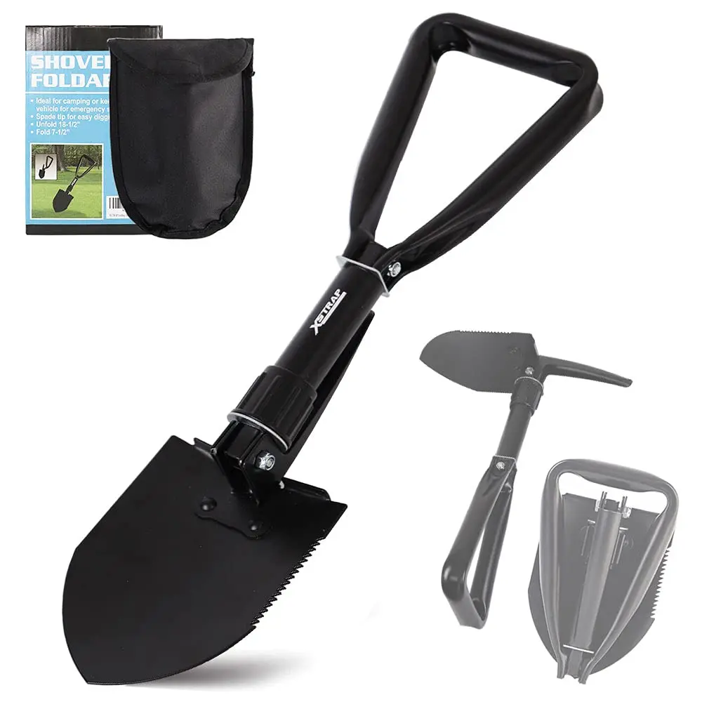 18.25 Inch Tactical Folding Shovel Multipurpose Camping Garden Snow