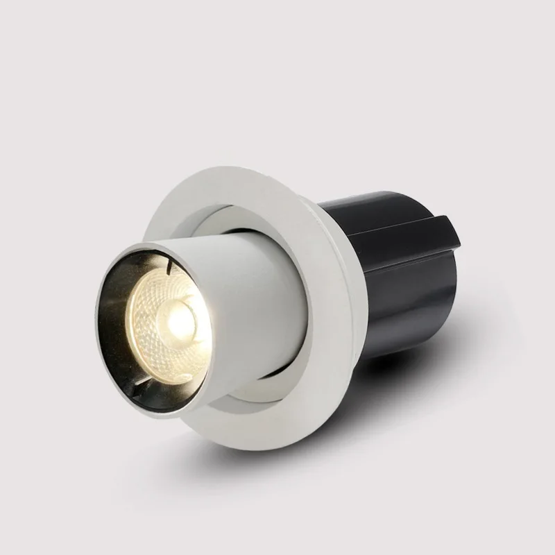 Round  Square Trim Trimless Recessed Led Pull Out Down Ceiling Light 6W 12W 25W Single Head Double Head Triple Head Downlight
