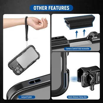 Neewer Pa074 67mm Filter Adapter Phone Cage 17mm Lens Backplate Phone Stabilizer 16 Pro Max Phone Cage product image
