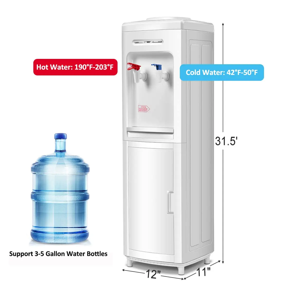 Water Dispenser For Gallon Bottle Top Loading Water Dispenser