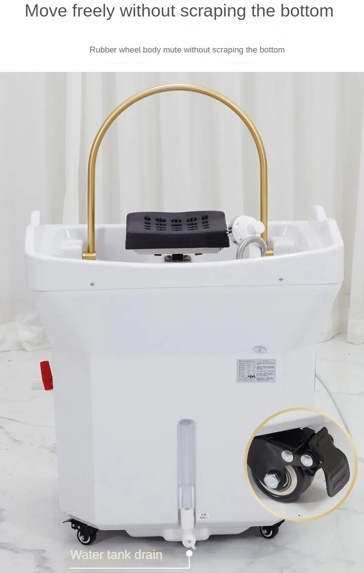 Professional Head Spa Backwash Shampoo Bowl Sink Portable Shampoo Bowl