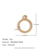 Polka dot wrapped ring pendant - gold