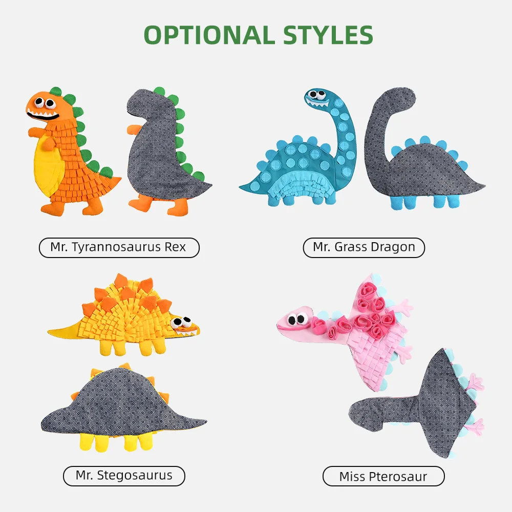 Wholesale Pet Product Dog Snuffle Mat Dinosaurs Series Food Hiding Dog - product detail 7