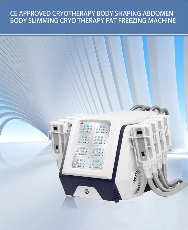 8 Pads Cryo Lipolysis Cryotherapy Fat Freezing Body Sculpting Machine 8 Discover the professional 8 Pads Cryo Lipolysis Cryotherapy Machine for non-invasive fat freezing, body sculpting, slimming, and advanced cryotherapy contouring treatments for salons and med spas. 8 Pads Cryo Lipolysis Cryotherapy Fat Freezing Body Sculpting Machine