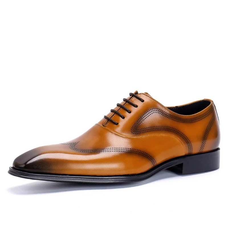 size 15 brown dress shoes Men's Dress Shoe Everett Tan Brown main image 0