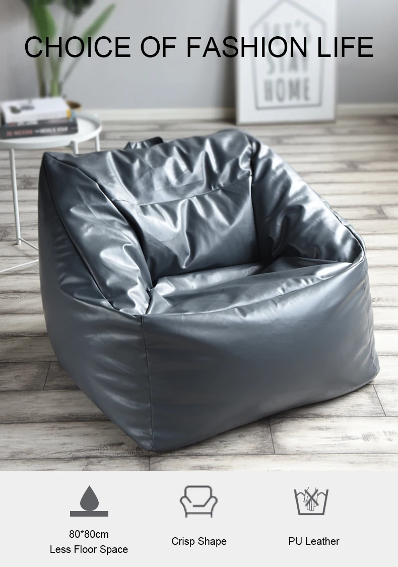Yj Indoor Bean Bag Gaming Chair Cover Minimalist Living Room Furniture