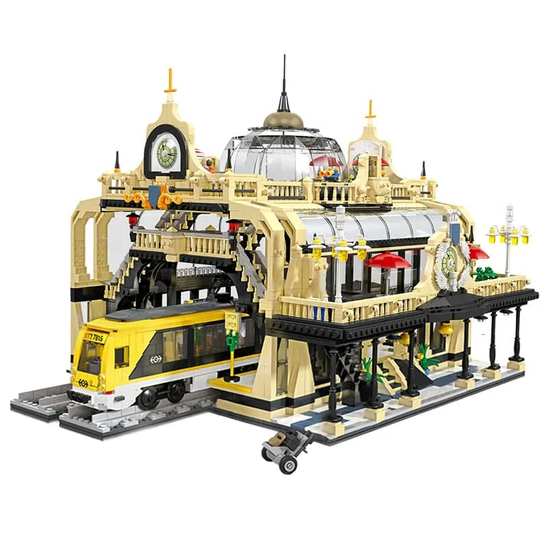 89104 3950pcs/set European Railway Train Station Studgate  CREATOR Expert MOC Building Blocks 910002