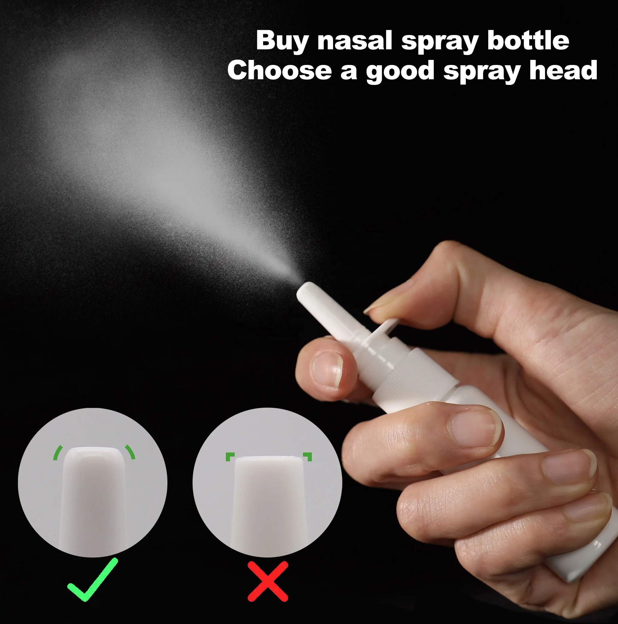 RTS 10ml 1/3 OZ Blue Glass Material Empty Nasal Spray Bottles in Stock