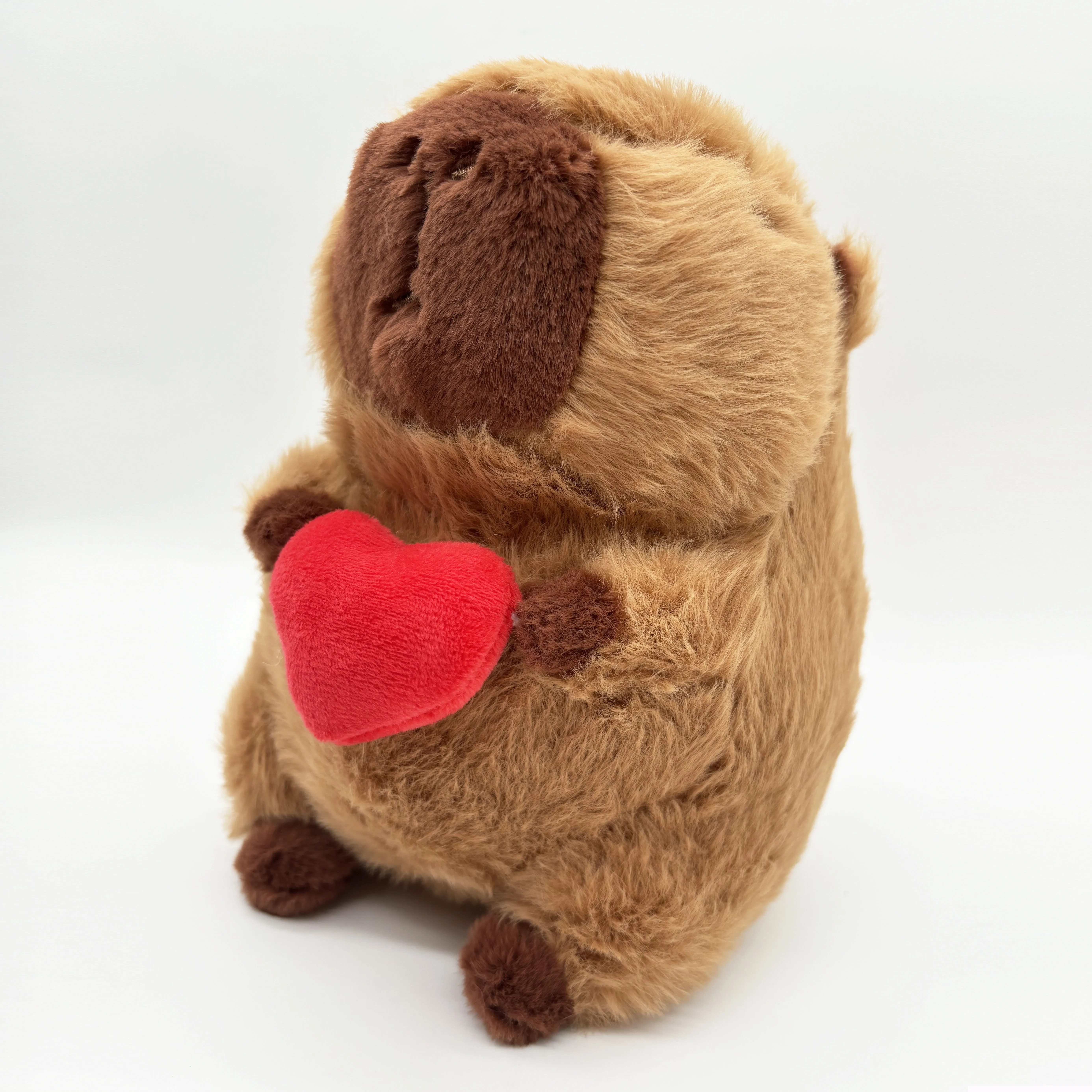 Ditucu Capybara Plush With Red Heart - 12 Inch Cute Stuffed Animal, Pink Soft Toy For Gifts - View #3