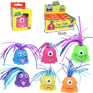 Chengji Kids Stress Relief Colorful Funny Hair-pulling Screaming Monster Decompression Toy Pulling Hair Fidget Toys