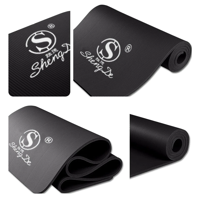 Portable Nbr Black Waterproof Extra Thick Yoga Mat Eco Friendly,Nbr