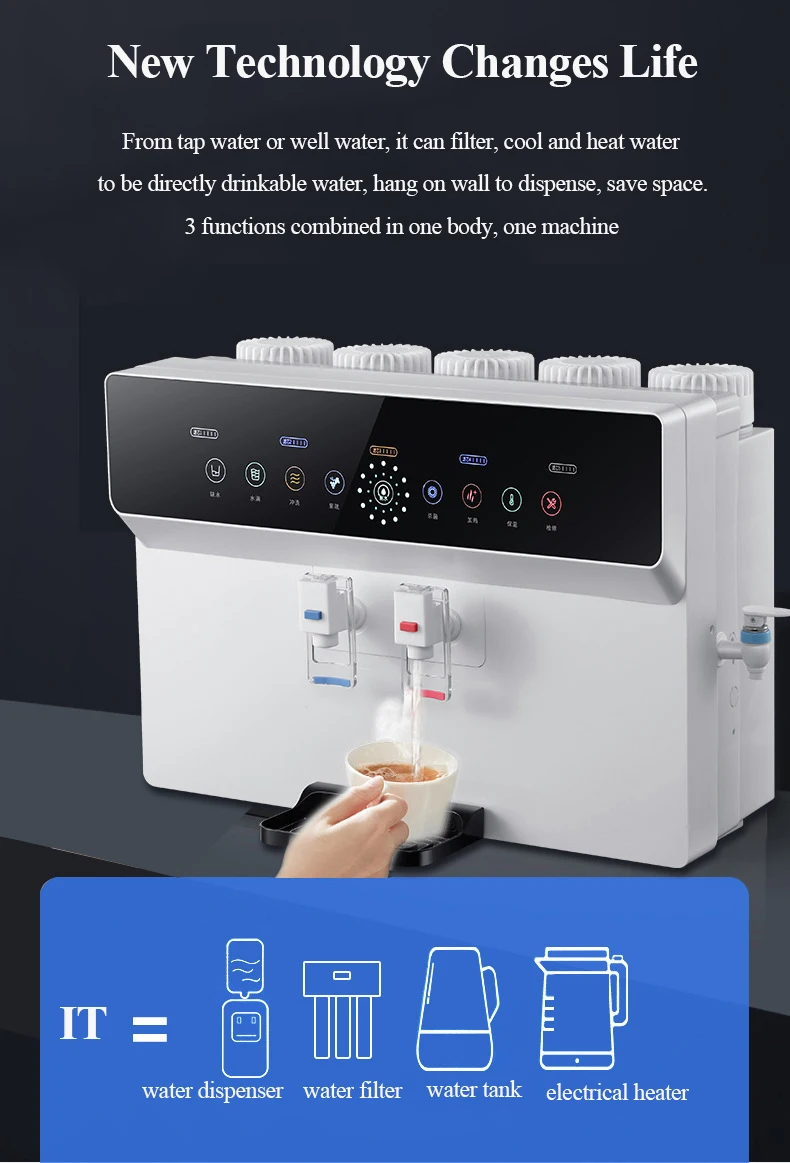 2025 Myteck New Arrival Tabletop Instant Hot Water Dispenser System RO Reverse Osmosis Drinking Water for Home