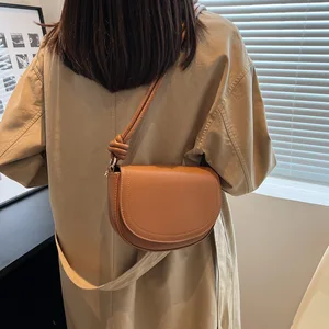 Pu Durable Zipper Sac a Main Femme Solid Color Wear-Resistant Women's Messenger Bags Shoulder Bag Waterproof Bag