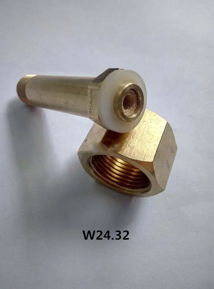 CGA580 To CGA320 CO2 Adapter - Brass Cylinder To Argon Regulator Fitting