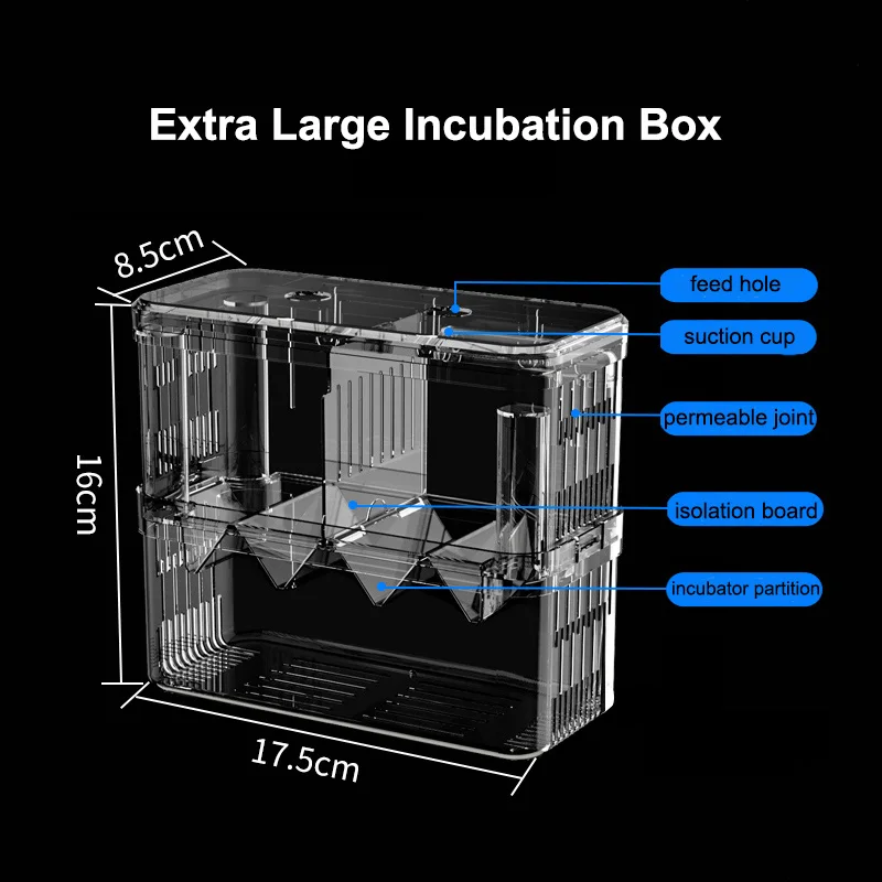 extra large fish breeding box Fluval Hang On you can watch the mother fish spawning or fish fighting Aquarium Fish Breeding Box, Fish