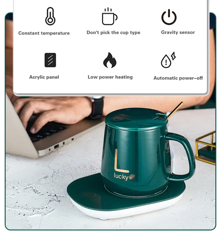  Mugs Cup Intelligent Coffee Cup Heater Gravity Sensor