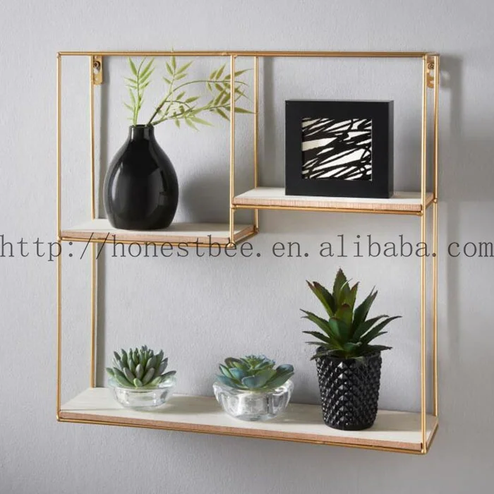 Деревянный декоративный настенный стеллаж из МДФ, навесной металлический стеллаж для хранения картин