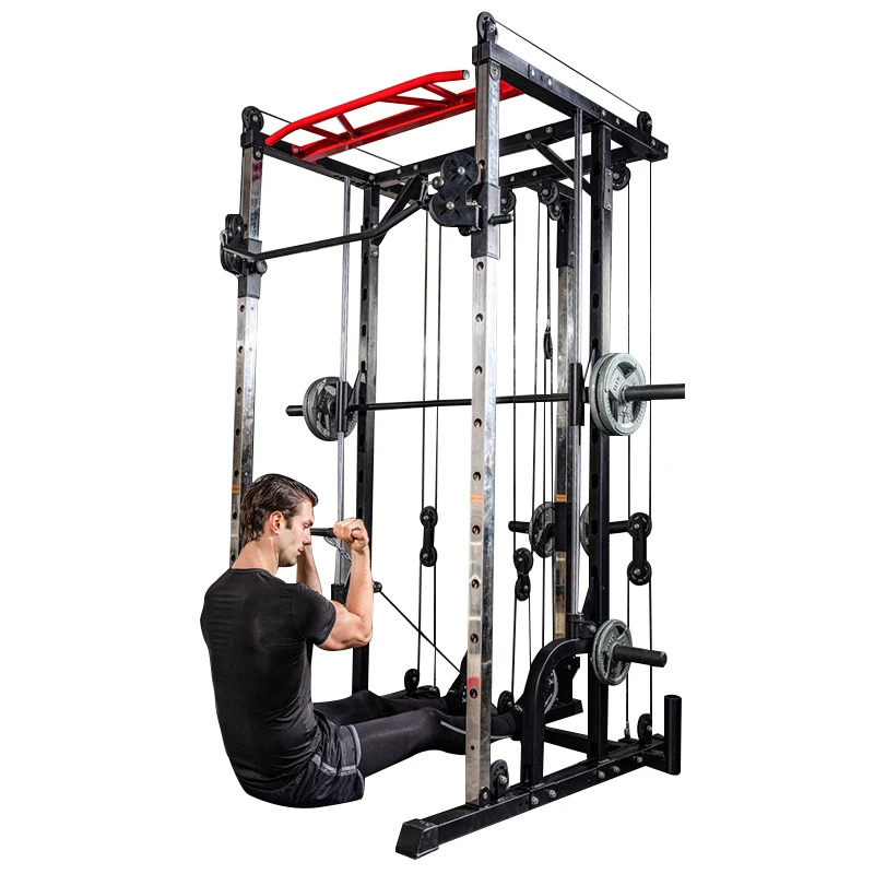 
Commercial Adjustable Smith Multi Function Strength Trainer Smith Machine Gym 