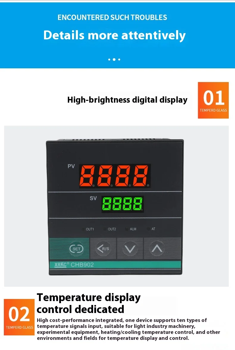 High Precision Intelligent Temperature Controller Digital Display Thermostat Switch CHB402 MV Topband Electric ABS 1370 factory