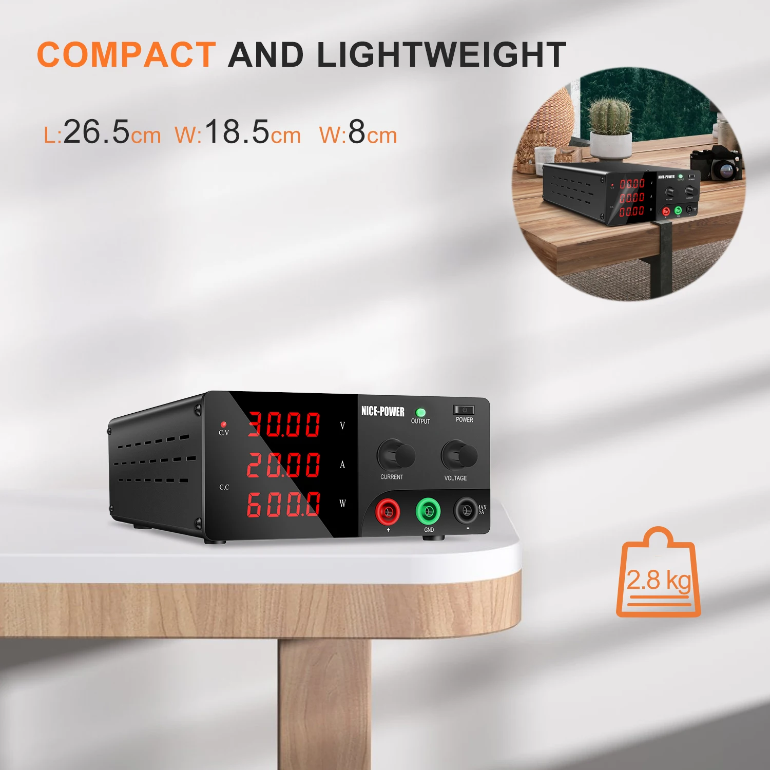 LW-3020KD 30V 20A DC Regulated Power Supply - Digital Adjustable 