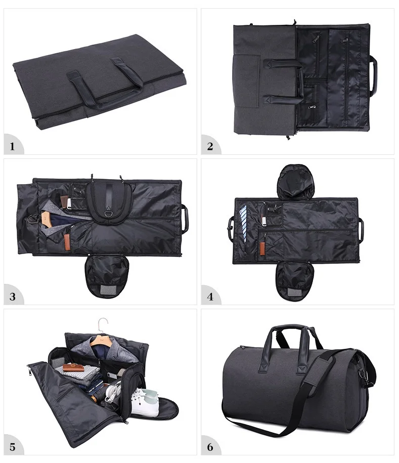 Foldable Men's Large Capacity Suit Travel Bag Portable