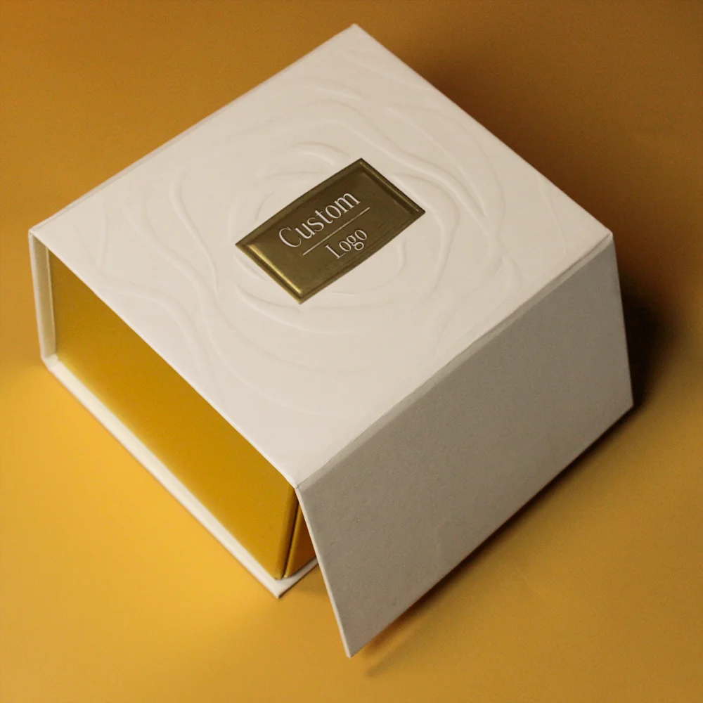 Luxury Custom Golden logo Coated Paper Lipstick Perfume Packaging Business Packaging Custom Gift Boxes with Embedded Buckle
