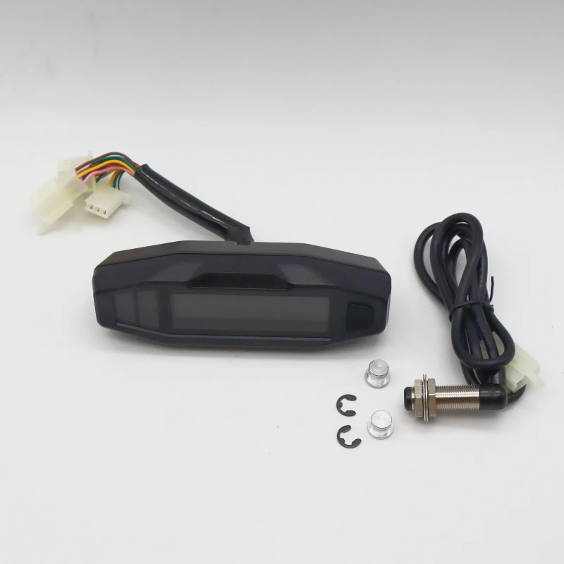 12V Mini Universal RPM Motorcycle Meter Speedometer Digital Electric Injection Instrument for Russian KR200
