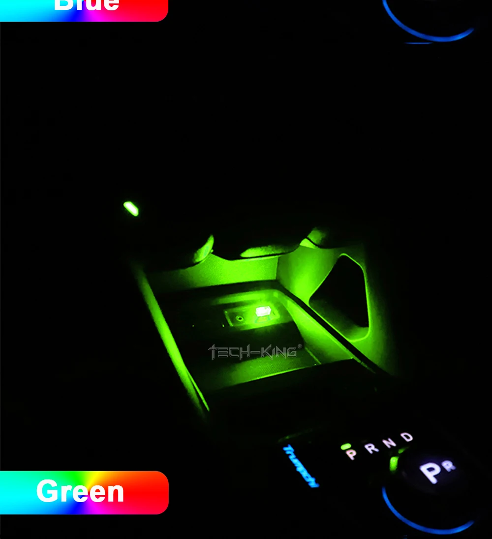 TECH-KING Car Interior Atmosphere Lamp Ambient Lighting Kit Night Led Decoration Mini Universal USB led Light Atmosphere Lamp