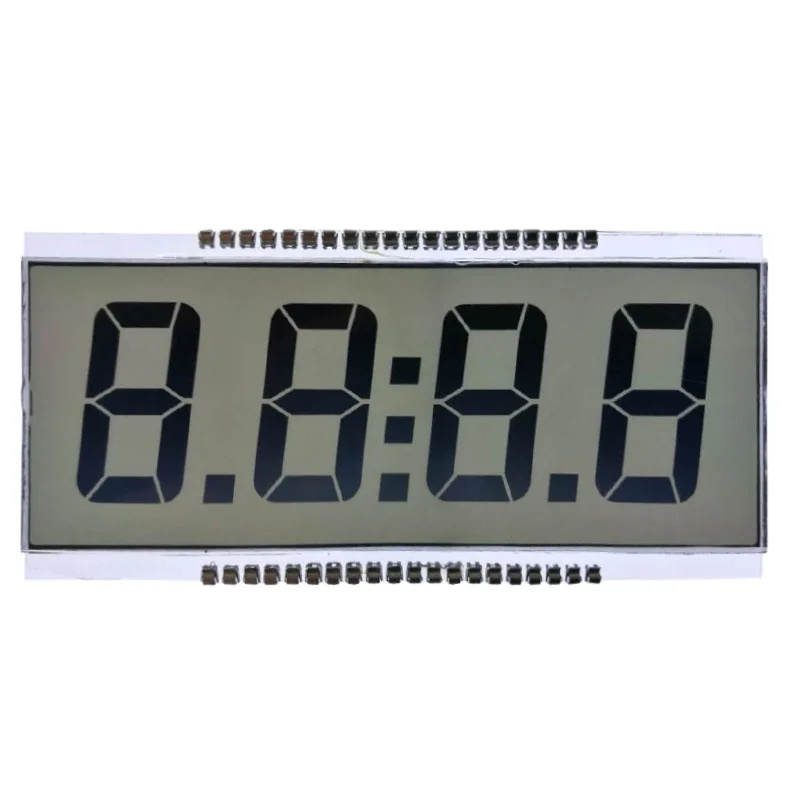 Small 7 Segment LCD Tiny LCD Screen Monochrome 4 Digit  TN Monochrome Reflective LCD Display