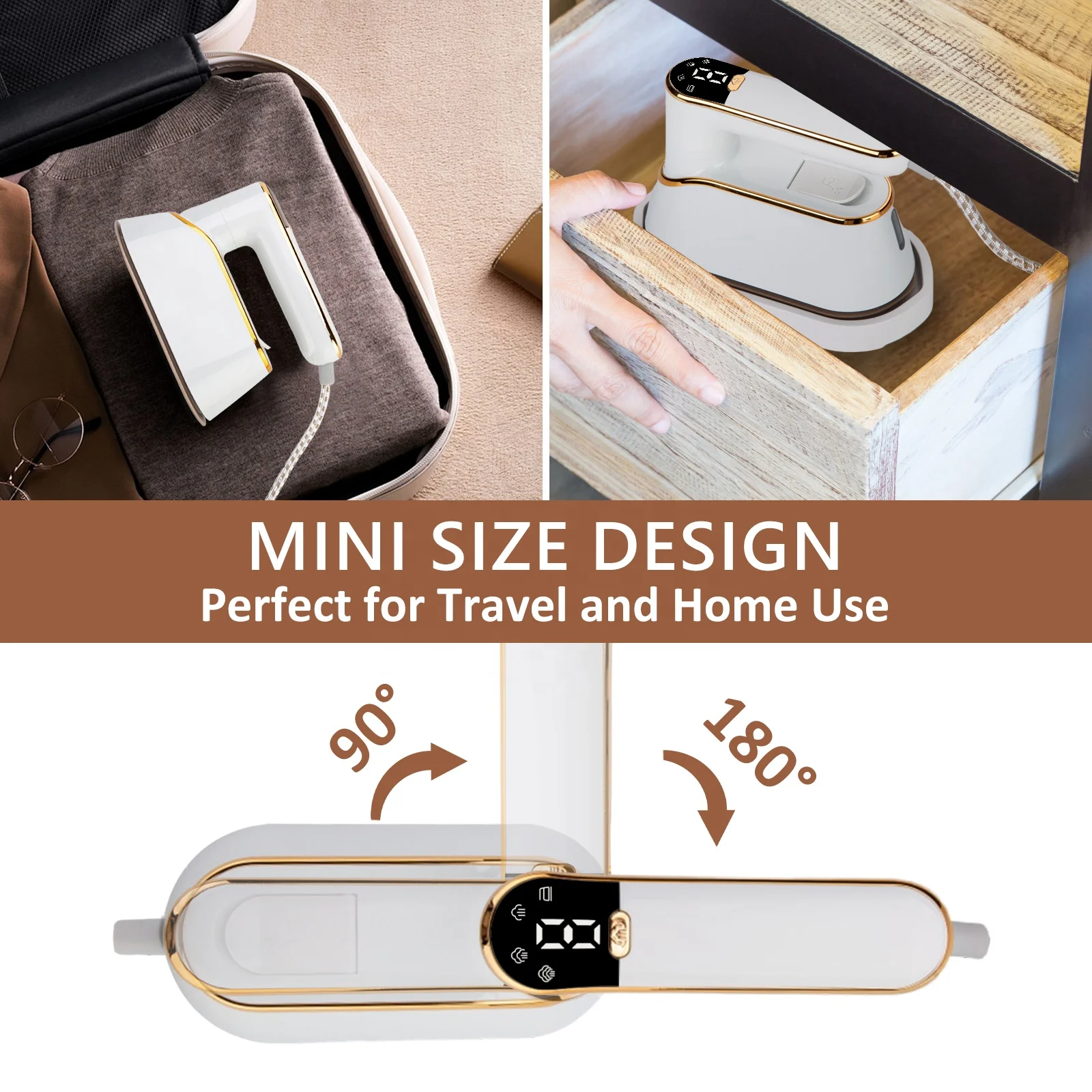 220V Professional Micro Steam Iron Handheld Household Portable Mini Ironing Machine Garment Clothes Steamer Home Travel
