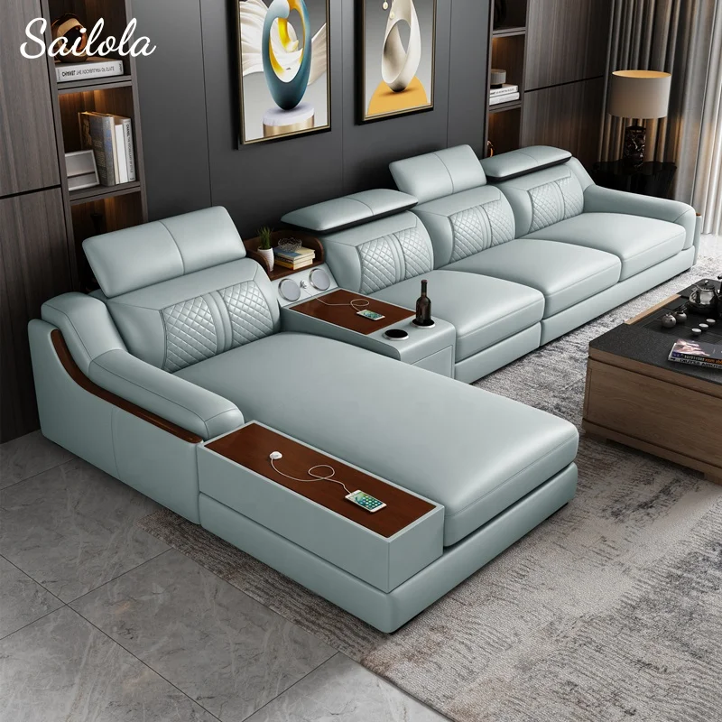 Multi-Functional Sofa Set Furniture L Shape Corner Couch Living Room Sofas  Modern Leather Sofa - Buy Leather Sofa,Living Room Sofas,Sofa Set Furniture  Product On Alibaba.Com