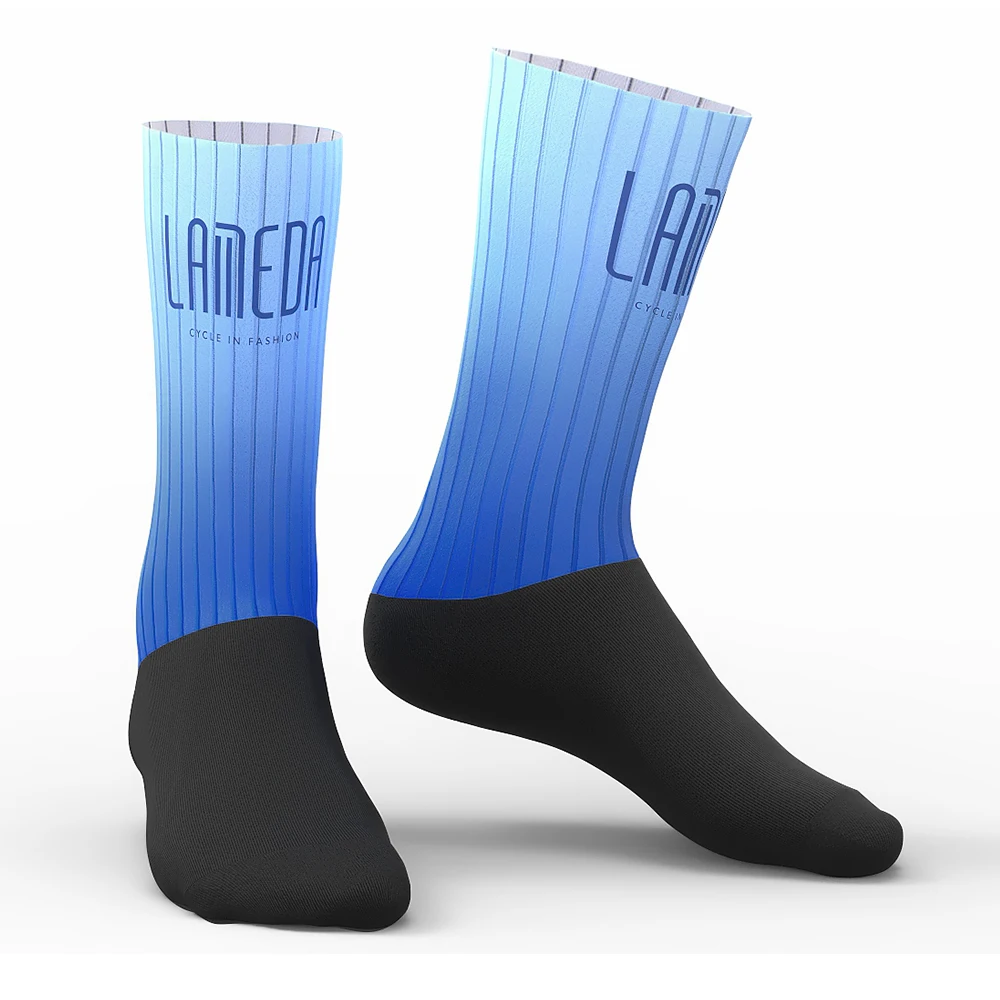 LAMEDA No Seam Durable Gradient Purple Colorful Thermal Sports Socks