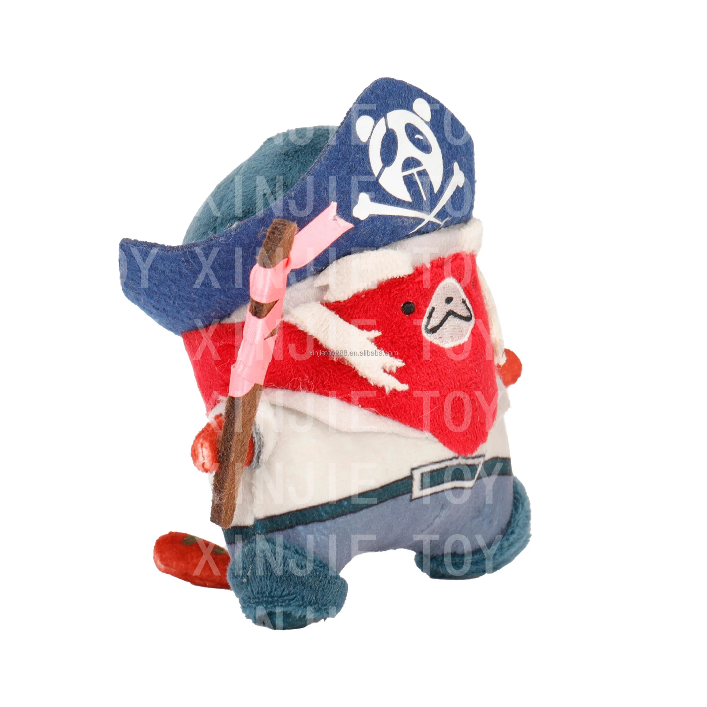 New Customization Small Size Pirate Soft Toy Pirate Plush Toy With Printed logo Custom Cartoon Pirate Stuffed Toys