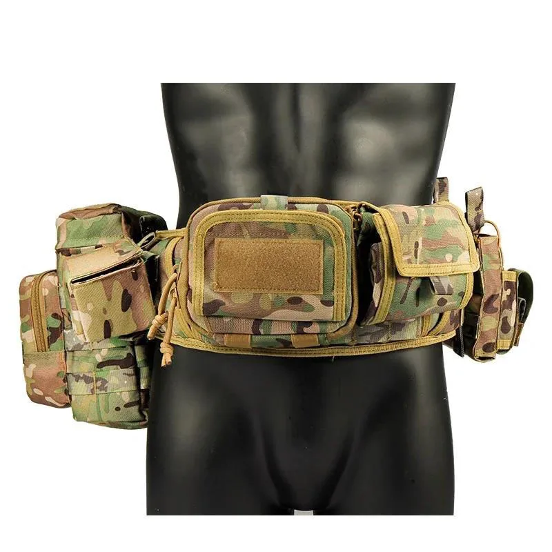 Camouflage Sport Enthusiasts Multi-function Tactical Training Girdle Tactical Waist Bag Hunting Pouch Tactic Waist Belt