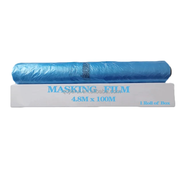 Factory direct supply OEM high quality Auto Overspray Masking Film for Car Spray Paint Masking Film Roll Electrostatic