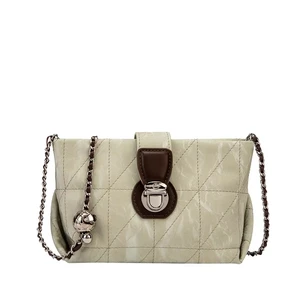 Jacoponnus 2026 Luxury Ladies Shopping Bag Green Metal Strap Crossbody Chains Versatile Casual Style Fashionable PU for Winter