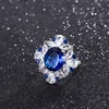 Blue glass ring