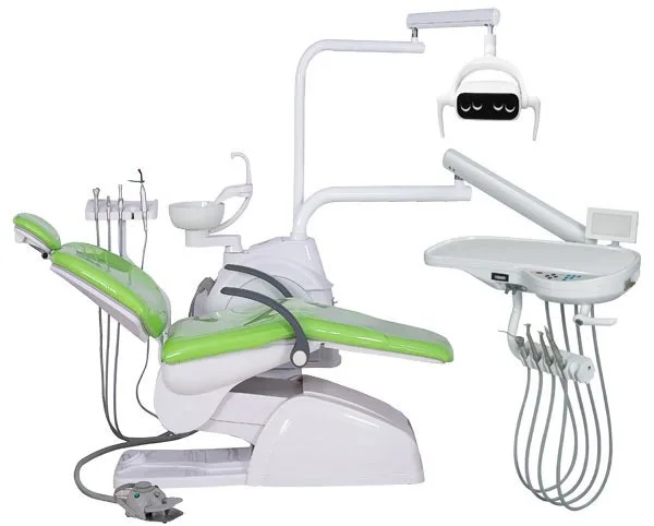 Complete set dental chair with air compressor intra oral camera light curing dental hospital clinic equipment high quality supplier