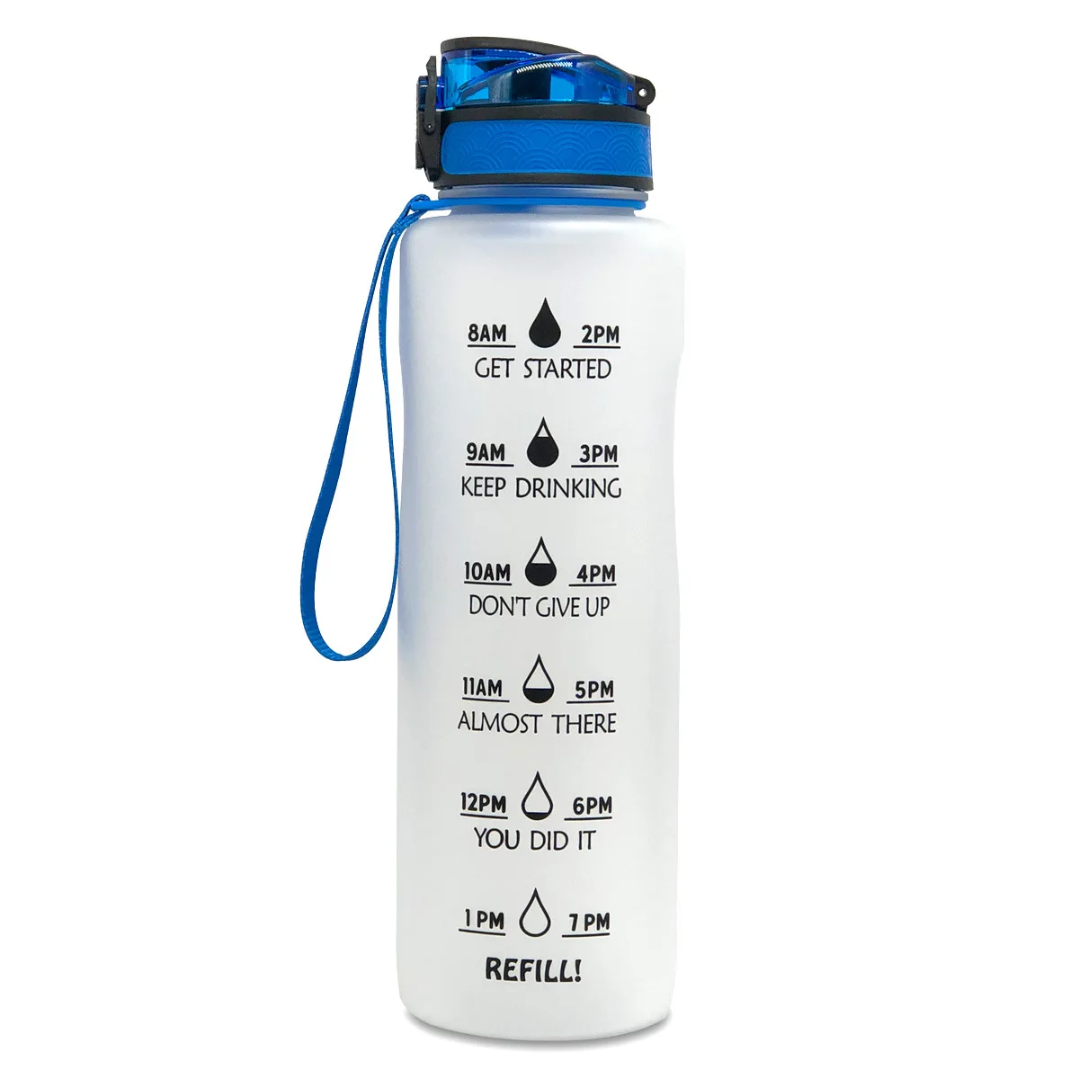 Оптовая продажа, Fitnes, Спортивная бутылка для воды для спортзала, для улицы, герметичная большая бутылка для воды из тритана с мотивирующим маркером времени