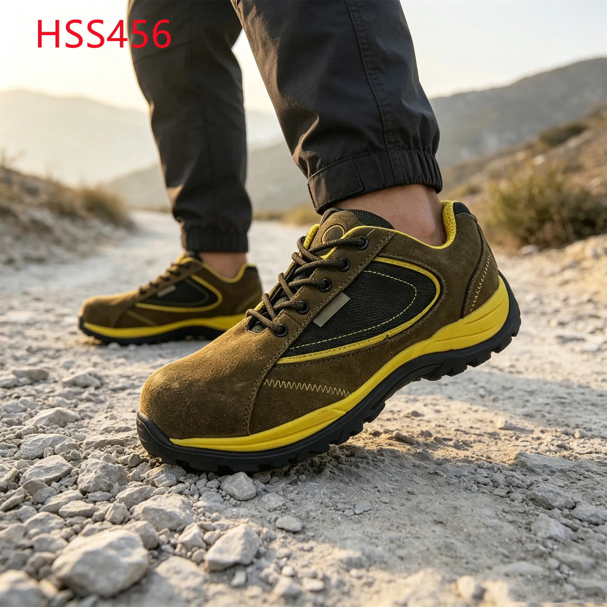 LXG,Alpine Travel Double-density PU Outsole Sport Safety Shoes Ridge Walking Fiberglass Toe Insert Hua Singh Hiking Boots HSS456