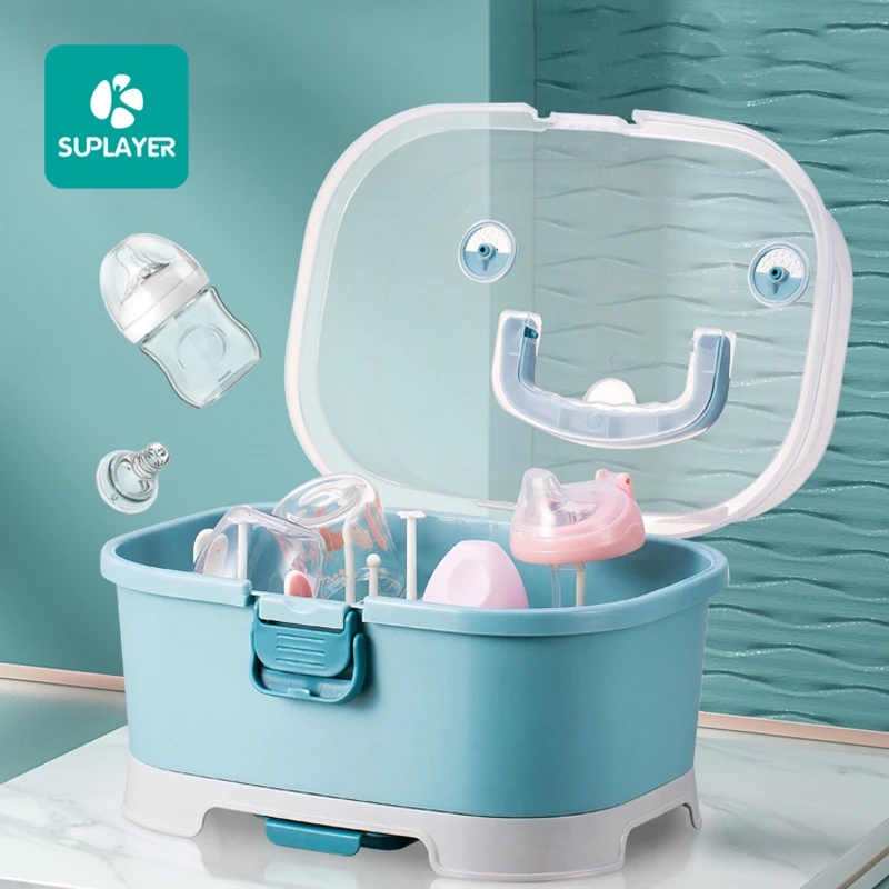 Custom Plastic Organizer Dust Compartment Hand Silicon Carrier Milk Stand Feeding Storage Box