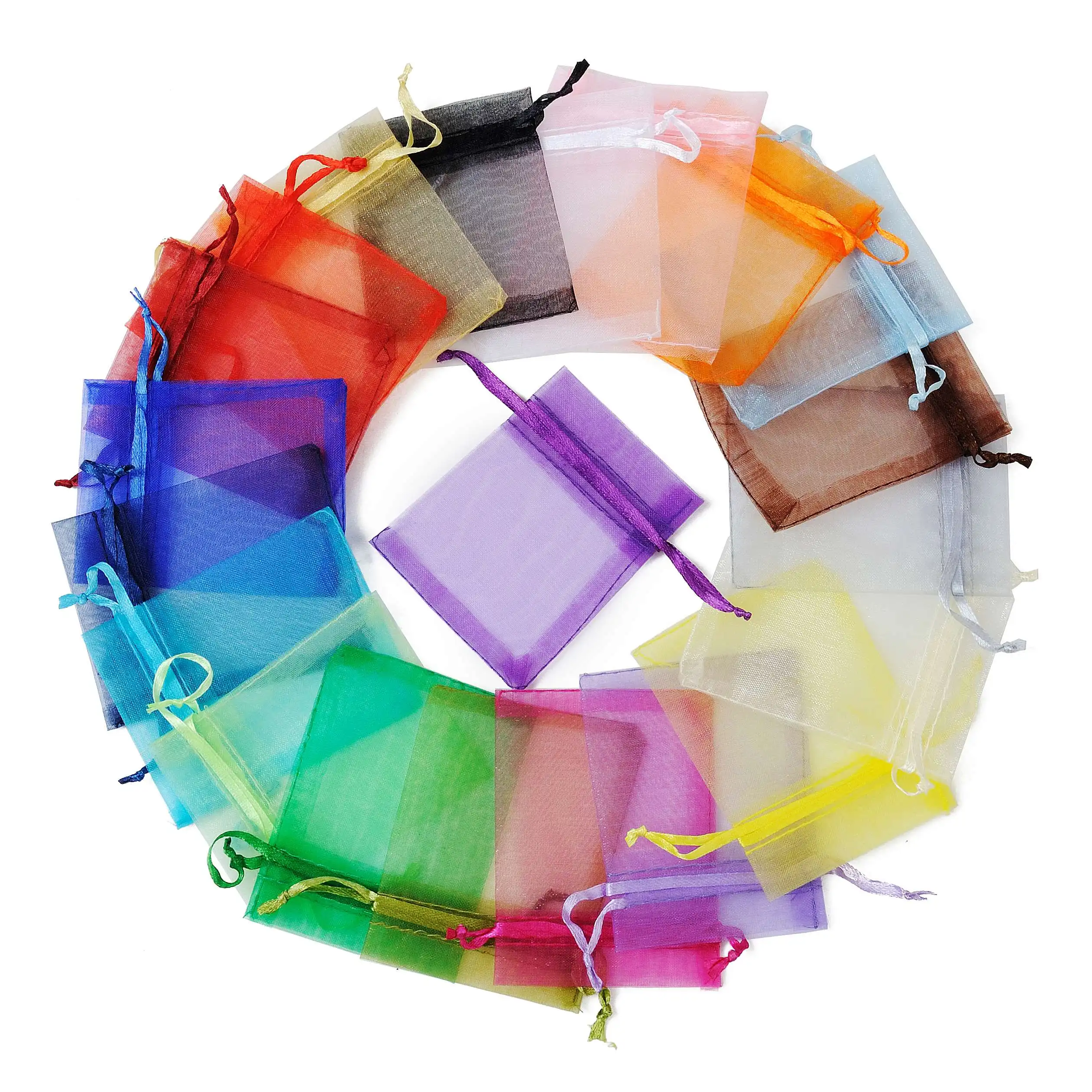 100 Pcs gift organza bag Cloth Jewelry Pouches Small Drawstring Gift Bags  Favor | eBay