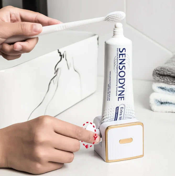 Wall-Mounted Toothpaste Dispenser & Squeezer