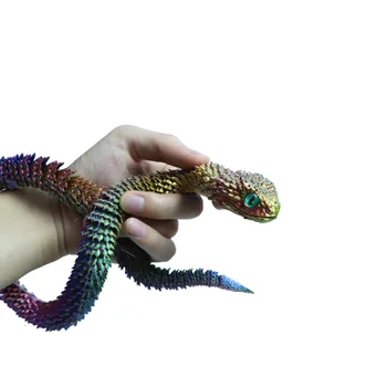 Fafeicy serpents en plastique Modèle de serpent simulé Boa Chou-fleur