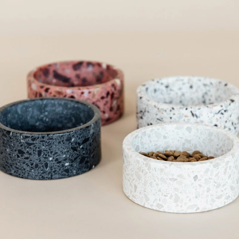 terrazzo pet bowl