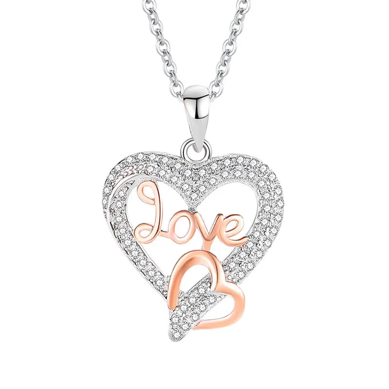 VANA Personality Heart Necklace Puzzle Mothers Day Jewelry