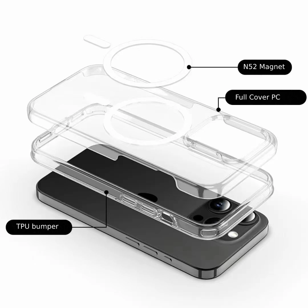 High Quality Nonyellowing Clear Wireless Charging Phone Case For Iphone 14 15 Pro Max Buy
