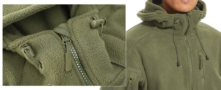 Custom Men's Winter Fleece Hoodies Jacket 2023, Tactical Hunting Jacket Coats, Men's Casual Windbreaker Jacket with Hood